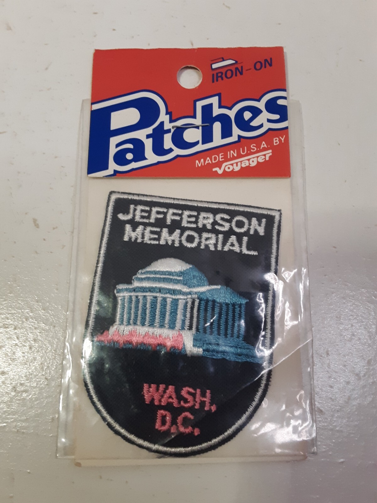 Vintage Voyager Jefferson Memorial Washington DC Iron On Patch Brand New NOS