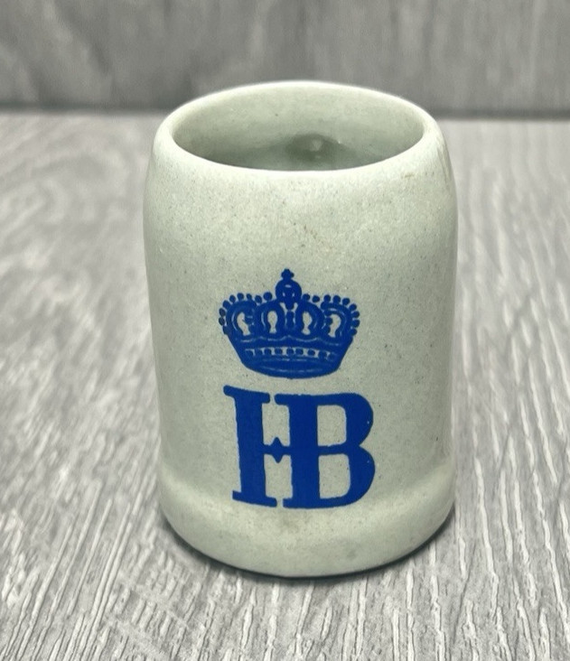 Vintage Hofbräuhaus Munchen HB Salt Glaze Stoneware MINI Stein Beer Mug German