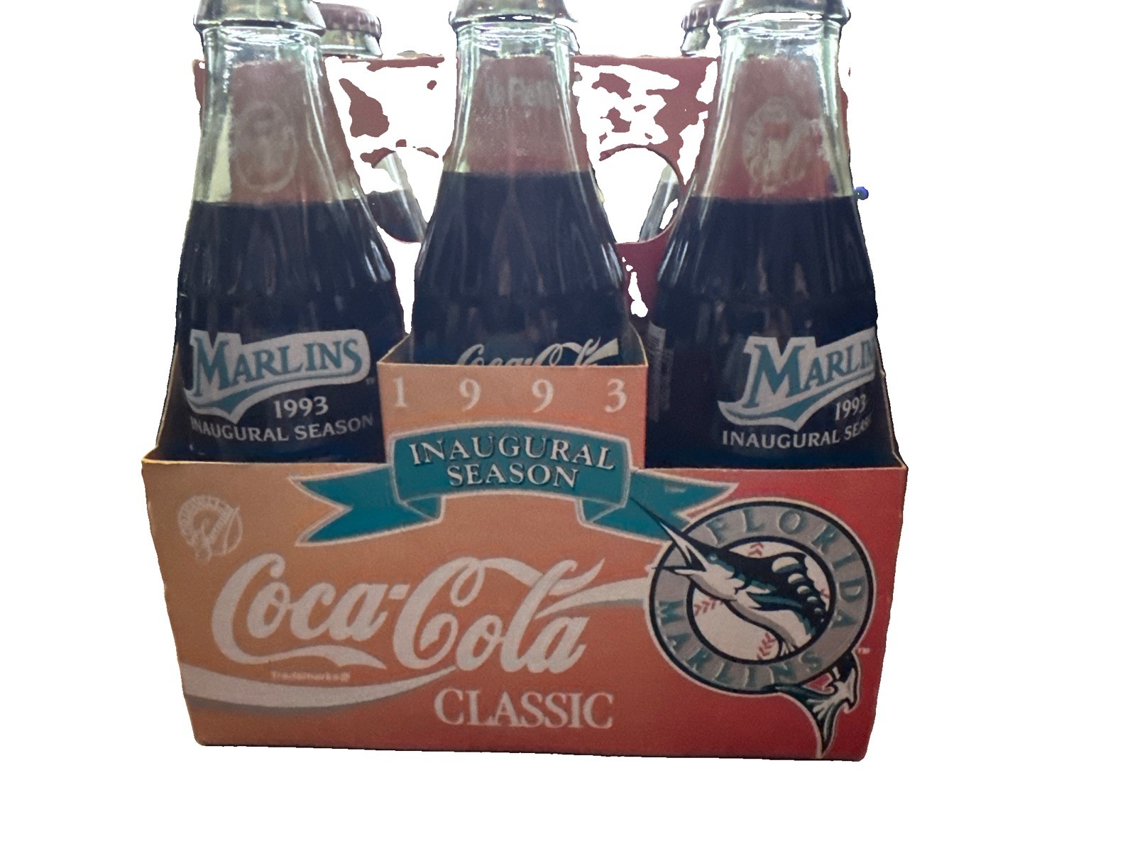 Florida Marlins Coca-Cola 6-Pack –1993 Inaugural Season, Original 6 pack
