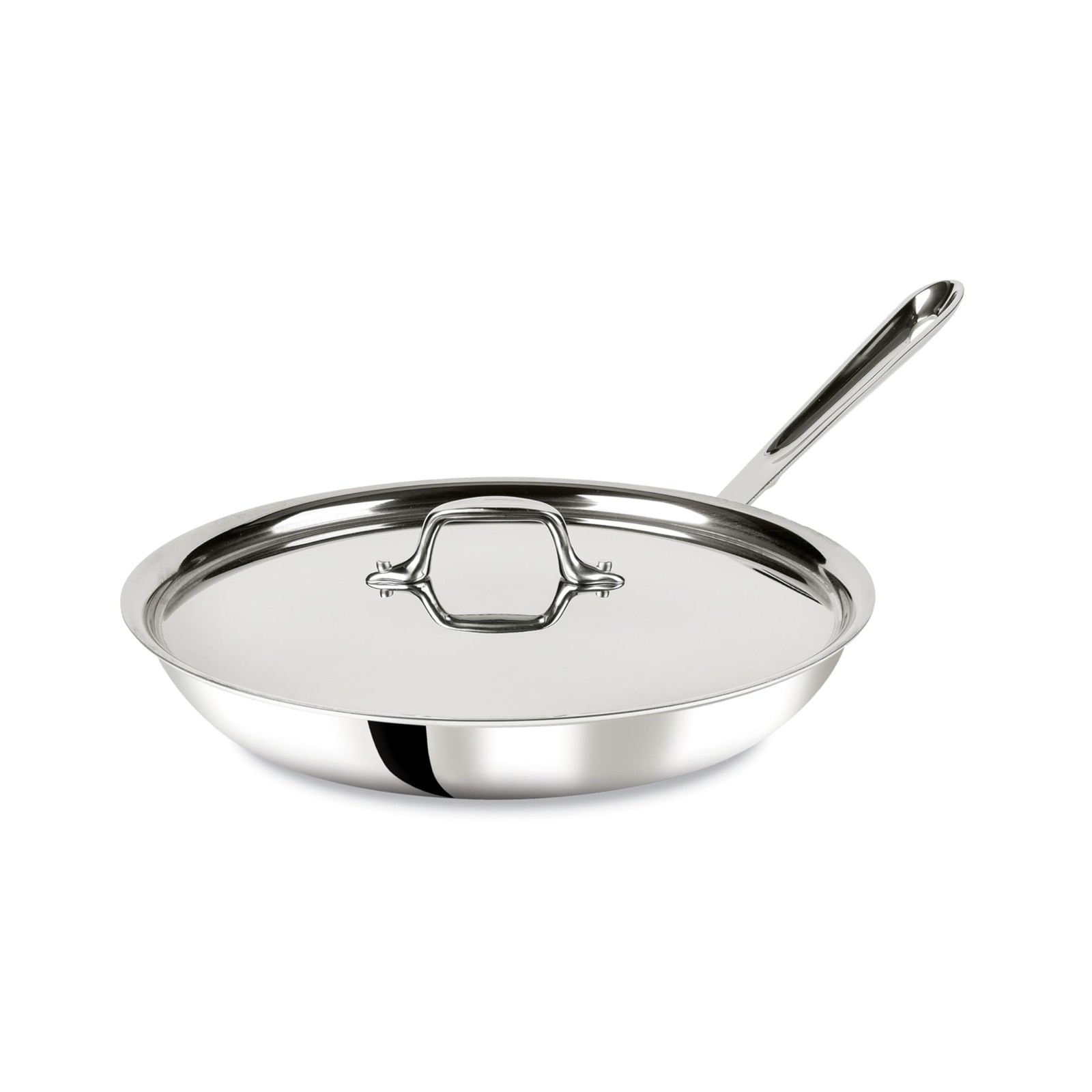 All-Clad D3® Stainless Steel 12 inch Frying Pan With Lid- Made in the USA- The O All-Clad D3® Stainless Steel 12 inch Frying Pan With Lid- Made in the USA- The O