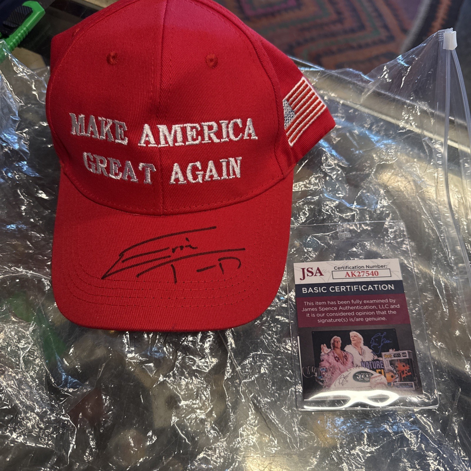 Eric Trump Signed Autographed Make America Great Again Hat President Son JSA