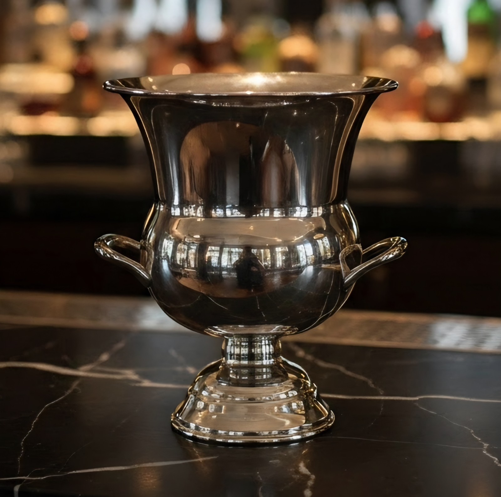 Vtg Leonard Silver Plate French Trophy Urn Champagne Wine Ice Bucket FREEUSHIP
