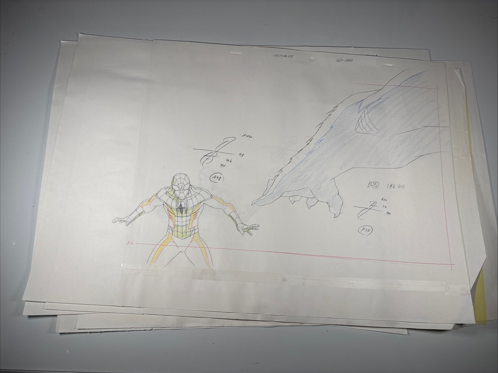 SPIDERMAN Animation Cels Production Art Comic Ultimate Spider-Man S11