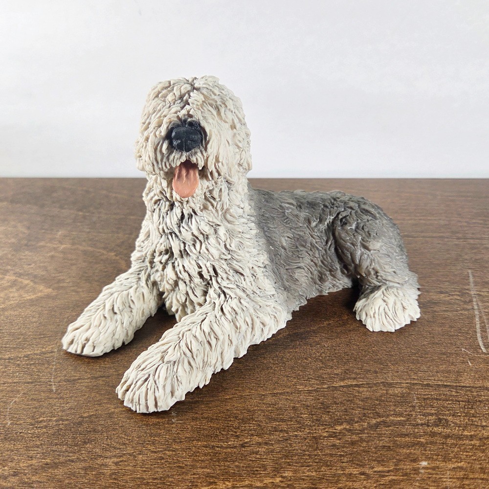 Vintage 1988 Castagna Old English Sheepdog Figurine Made in Italy Resin Sculptur