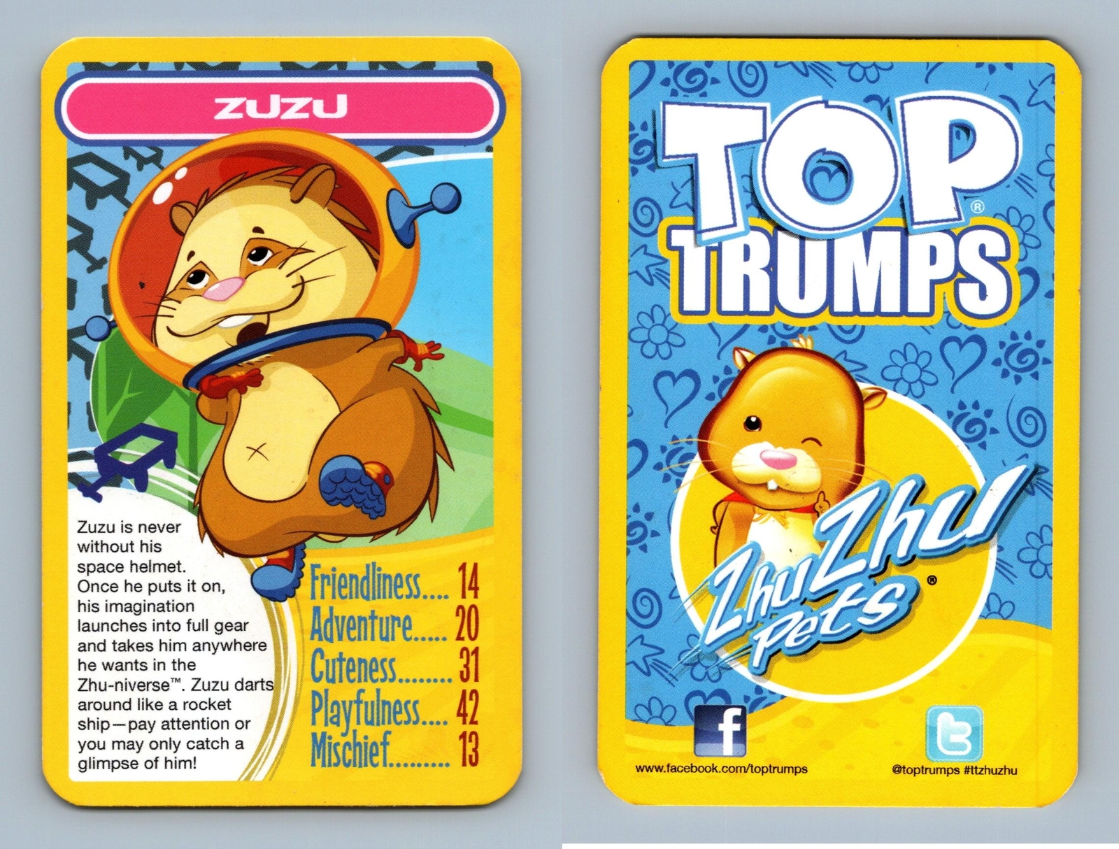 Zuzu - ZhuZhu Pets Specials Top Trumps Card
