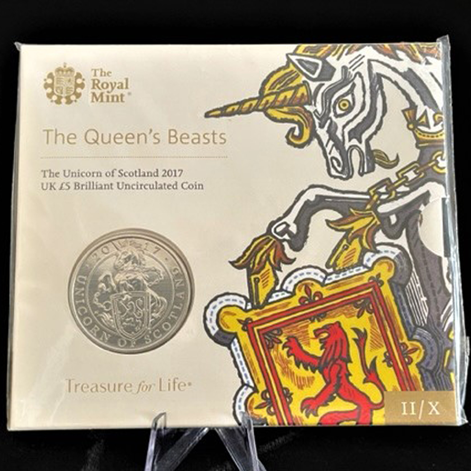The Queens Beasts Unicorn of Scotland 2017 UK 5 Pounds Brilliant Uncirculated