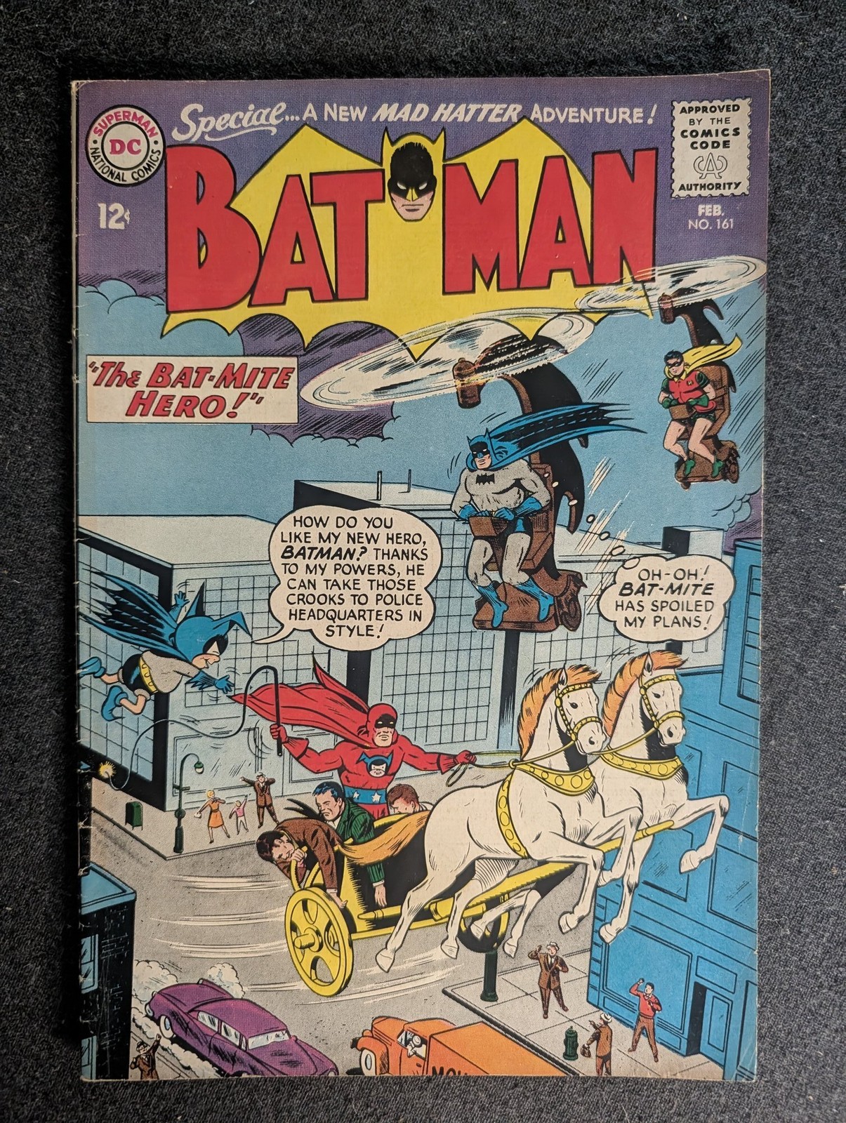 Batman #161 (DC Comics 1964) 1st Clock King VG+ approx 4.5