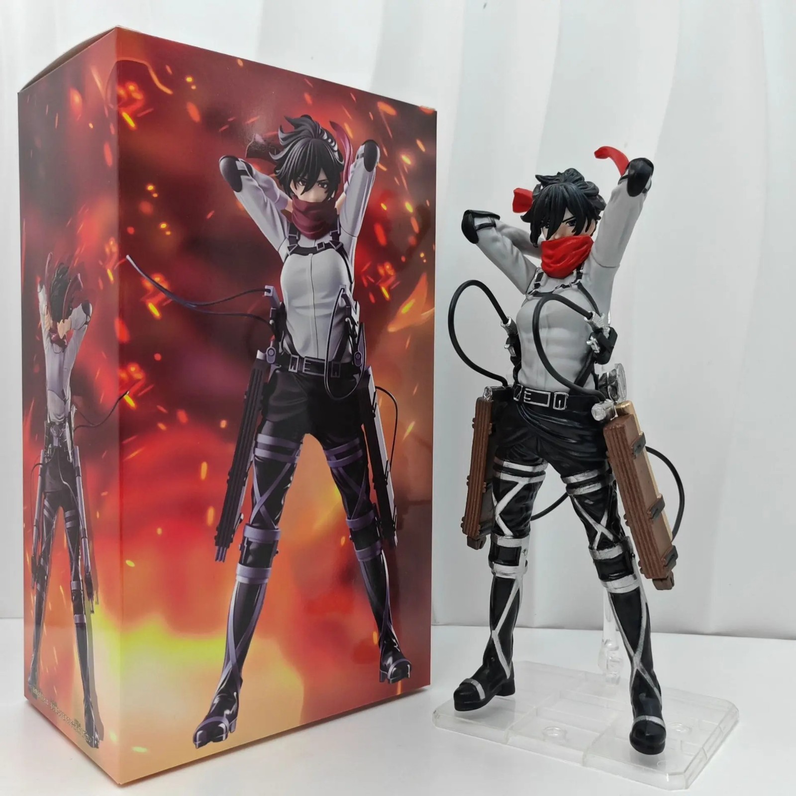 21cm Mikasa Ackerman Attack on Titan Anime Figure Statue Collectible Desk Decor