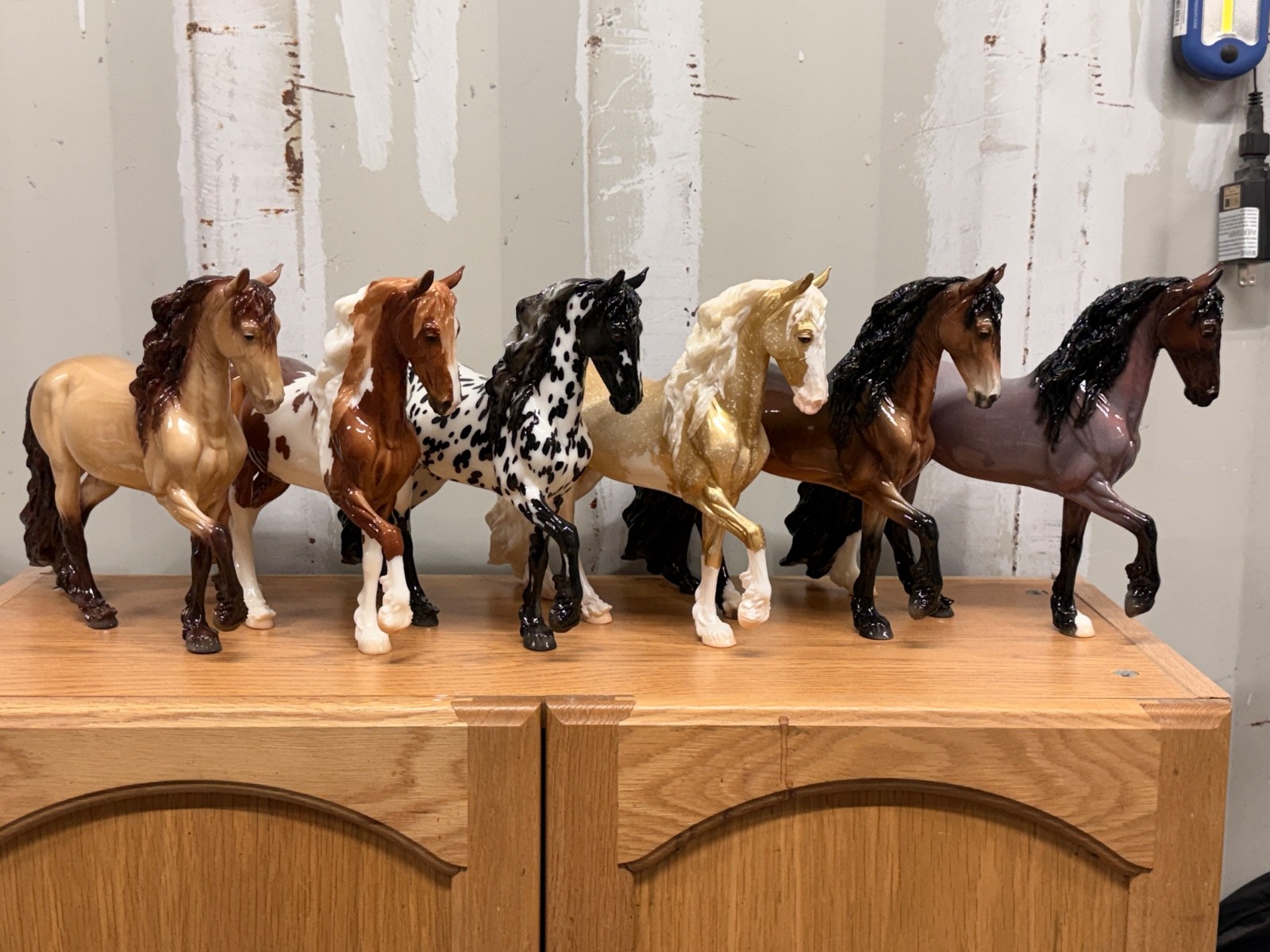 Breyer OF Model Horse BF Scandi 😮 GLOSSY Appy Bay Roan Gold Pinto Dun =)💥💥💥