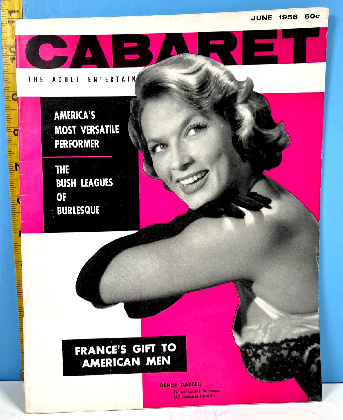 1956 June CABARET Ad. Entertainment Magazine Denise Darcel Pin-Ups & Glamour