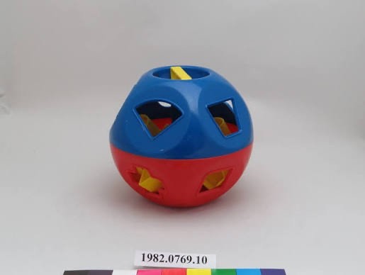 vintage NOS 1968 Tupperware Shape-O Ball, a classic shape-sorter toy.