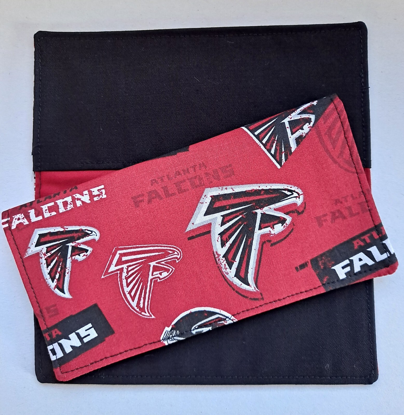 Cotton Fabric NFL Atlanta Falcons Checkbook Cover