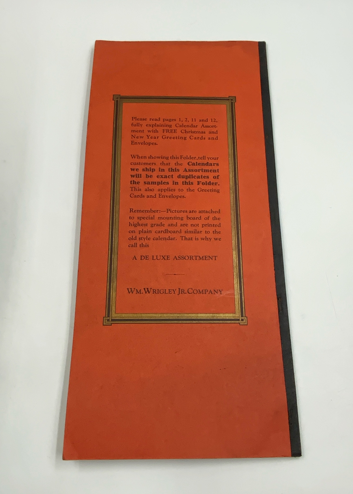 1931 vintage Wm. Wrigley Jr. co. Salesman sample advertising calendars gum