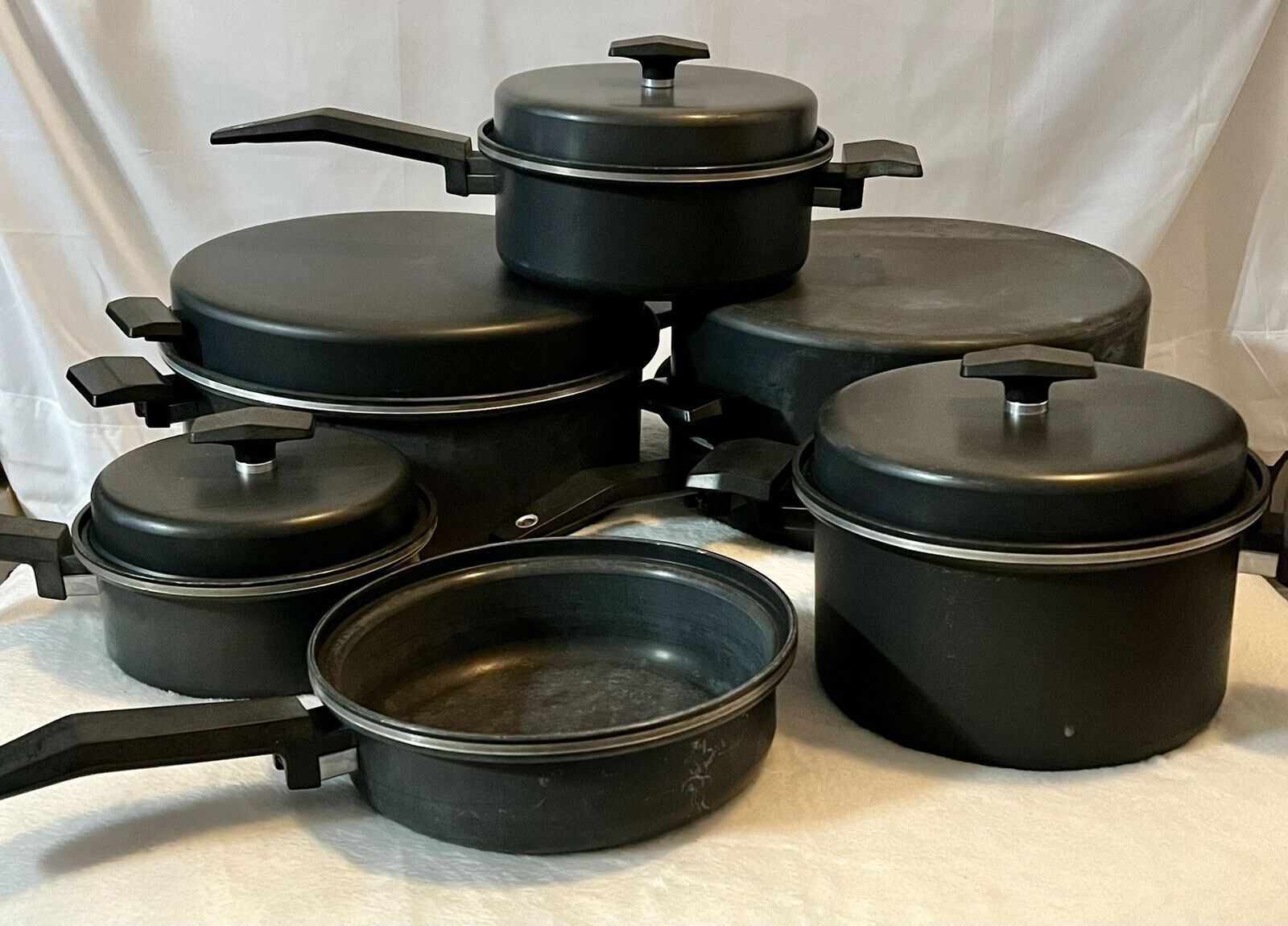Miracle Maid West Bend Anodized 11 Piece Set MADE IN THE USA Vintage Pots
