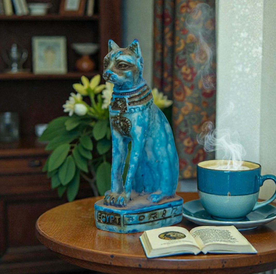 Egyptian Artifacts Unique Authentic Pharaonic Statue Of Egyptian Goddess Bastet