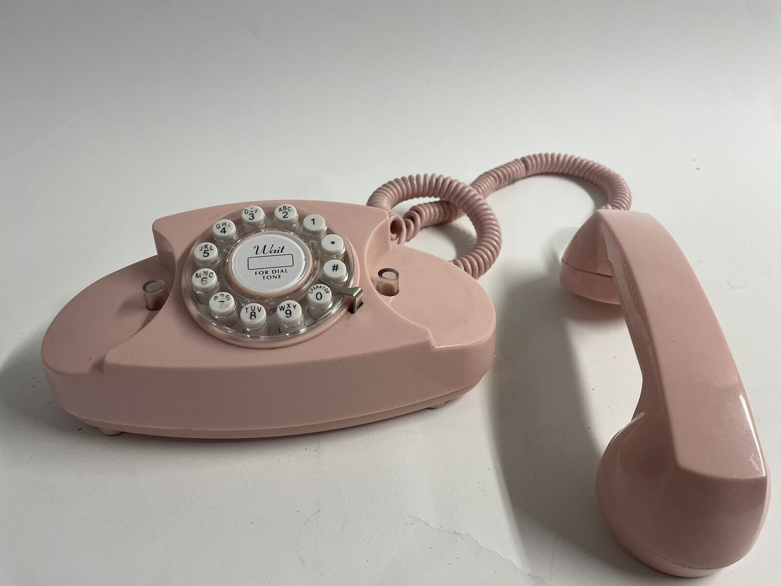 Crosley CR59 Pink Princess Corded Touchtone Push Button Rotary Style Phone