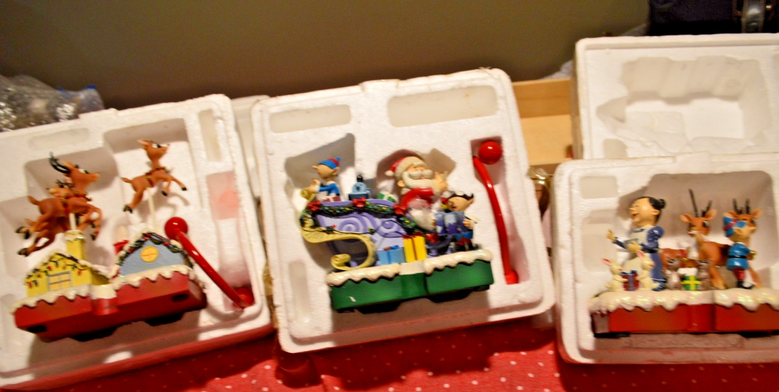 3 RARE Hawthorne Rudolph's Up Up & Away Pieces Numbered
