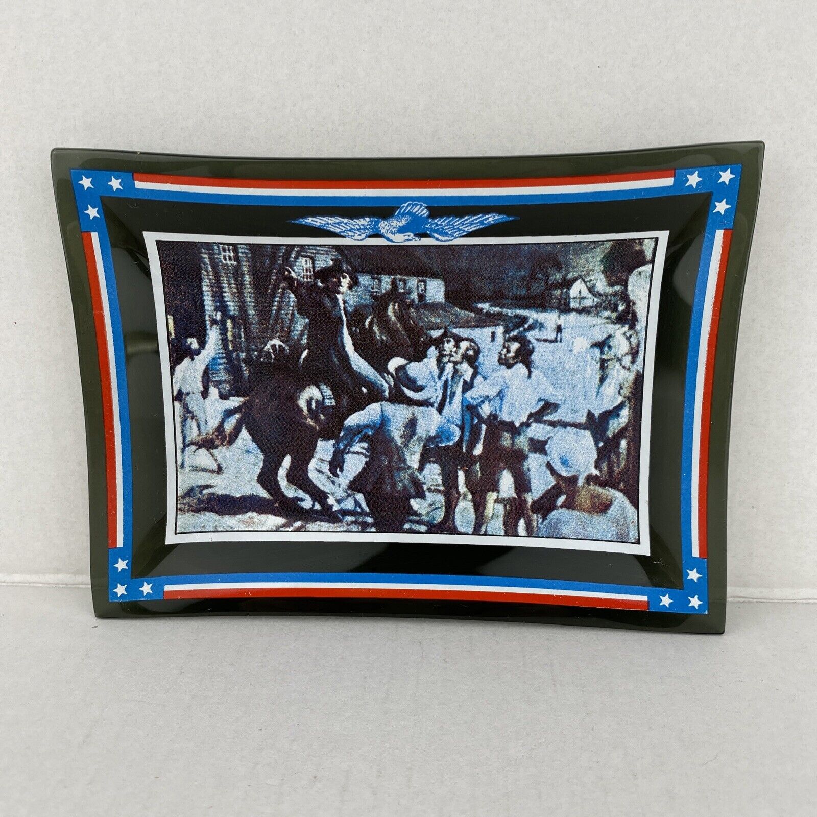 The Midnight Ride of Paul Revere by Charles Hoffbauer Glass Plate