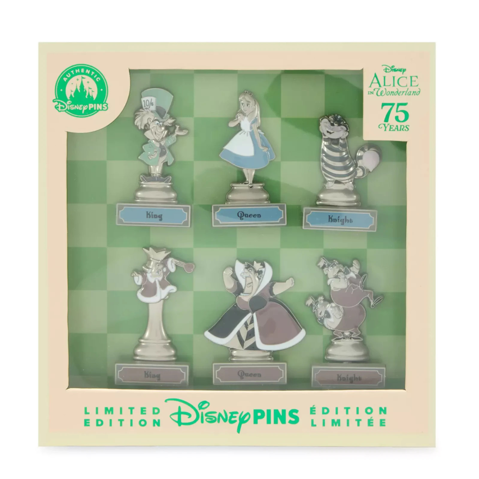 2026 Disney Alice in Wonderland 75th Anniversary Pin Set Limited Edition To 1600