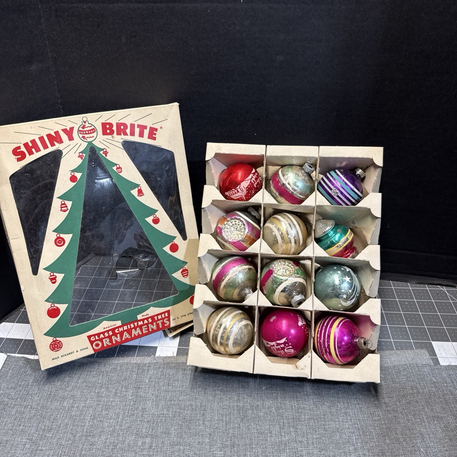 lot of 12 vintage christmas ornaments with box lot of 12 vintage christmas ornaments with box