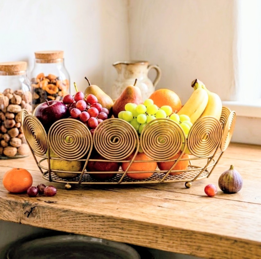 Vintage Retro Atomic Mid Century Metal Wire Basket Circle Spiral 1950s 60s Bowl Vintage Retro Atomic Mid Century Metal Wire Basket Circle Spiral 1950s 60s Bowl
