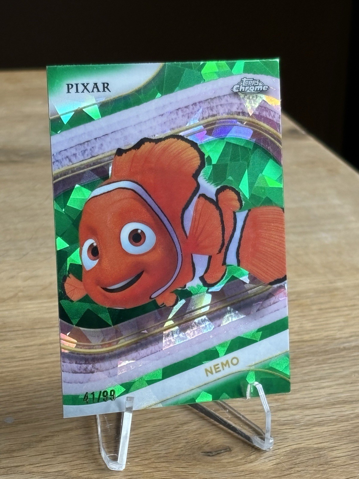 2025 Disney Topps Chrome Sapphire Nemo /99 Green 