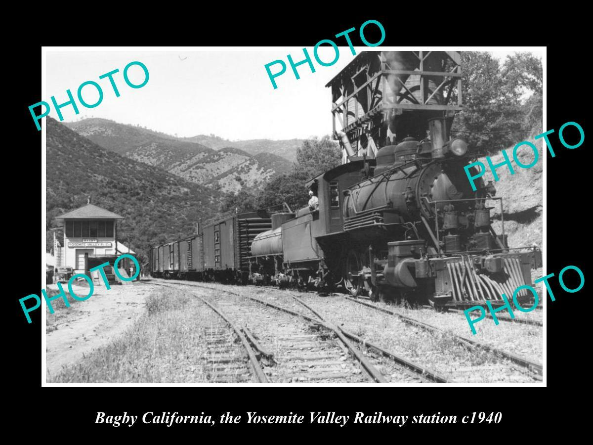 OLD 8x6 HISTORIC PHOTO OF BAGBY CALIFORNIA YOSEMITE RAILROAD STATION c1940 OLD 8x6 HISTORIC PHOTO OF BAGBY CALIFORNIA YOSEMITE RAILROAD STATION c1940