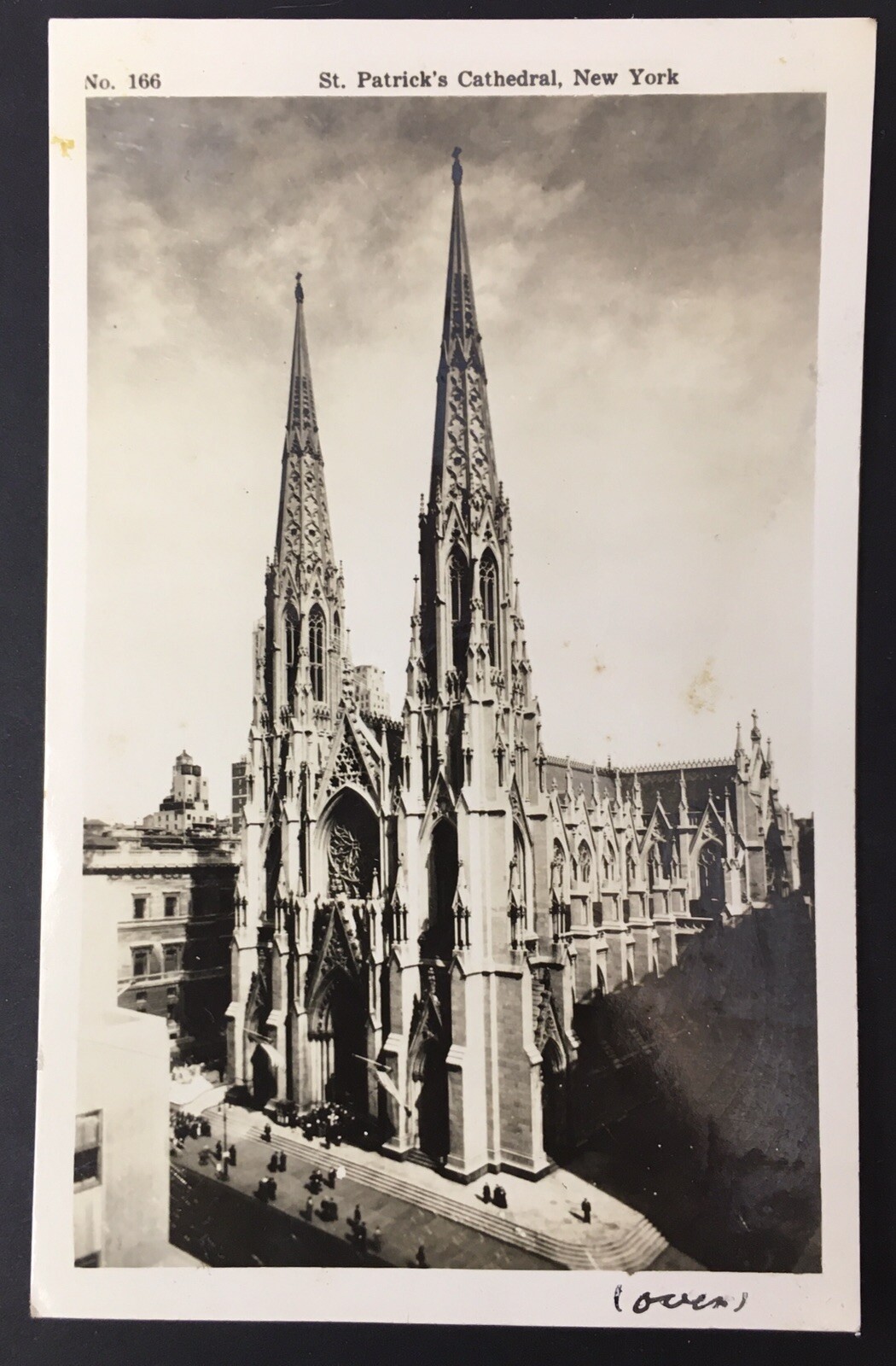 RPPC New York City St Patrick\'s Cathedral Exterior Neo-Gothic Real Photo PC