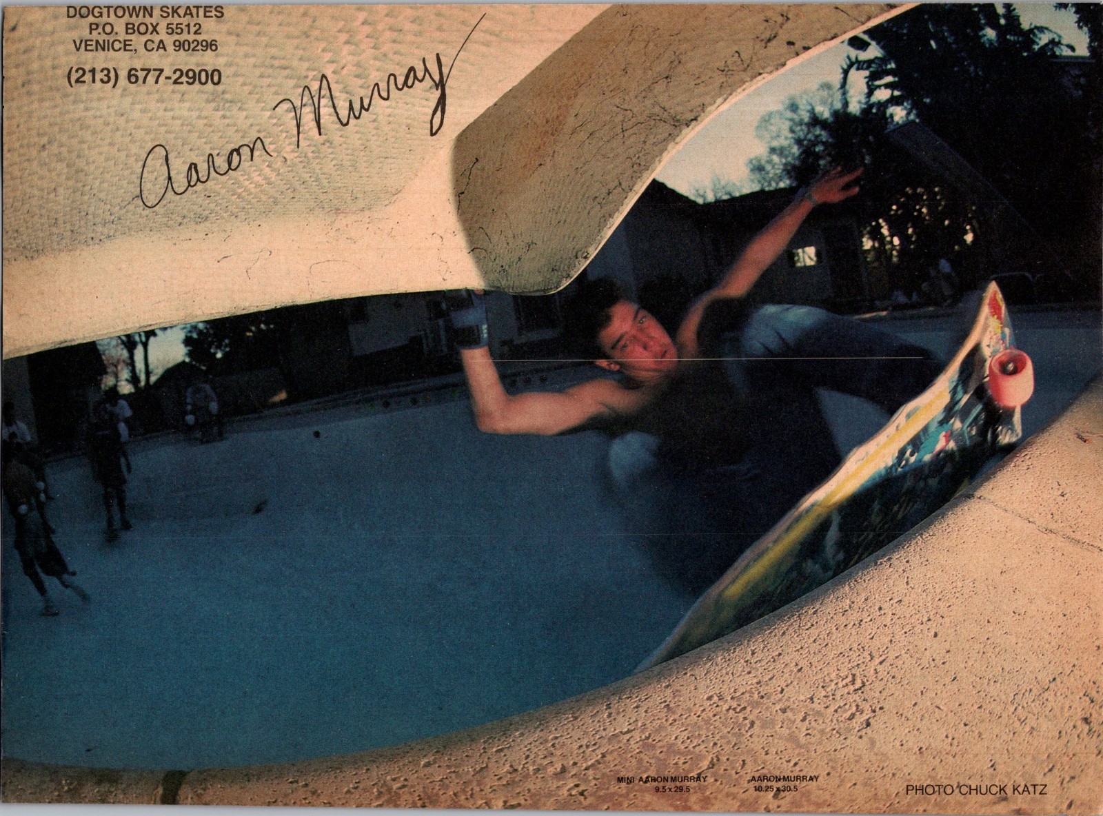 1988 Dogtown Skates Print Ad • Aaron Murray  Skateboard 1980s KA.42