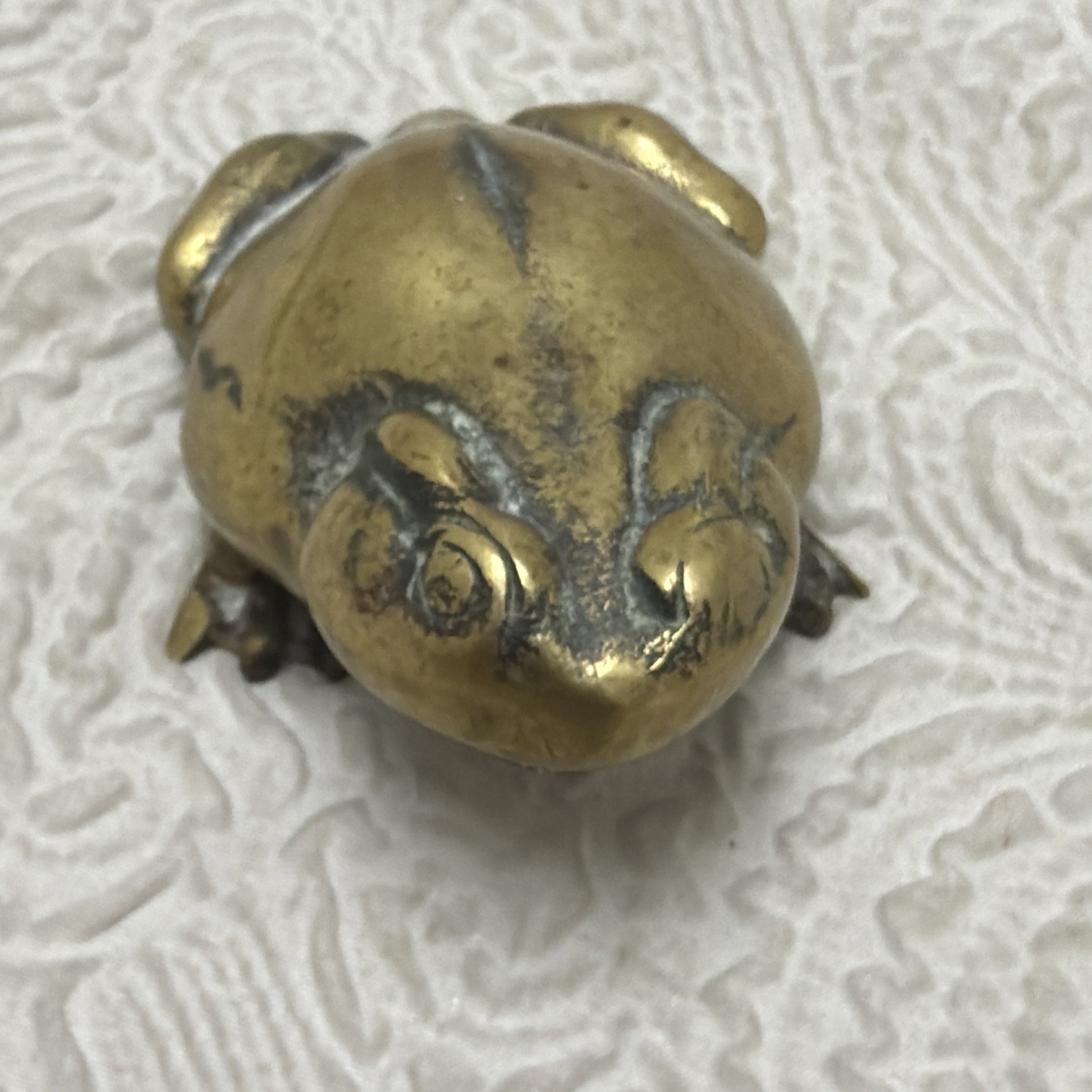 VTG Solid Brass 3” Frog Minimalist Mid-Century