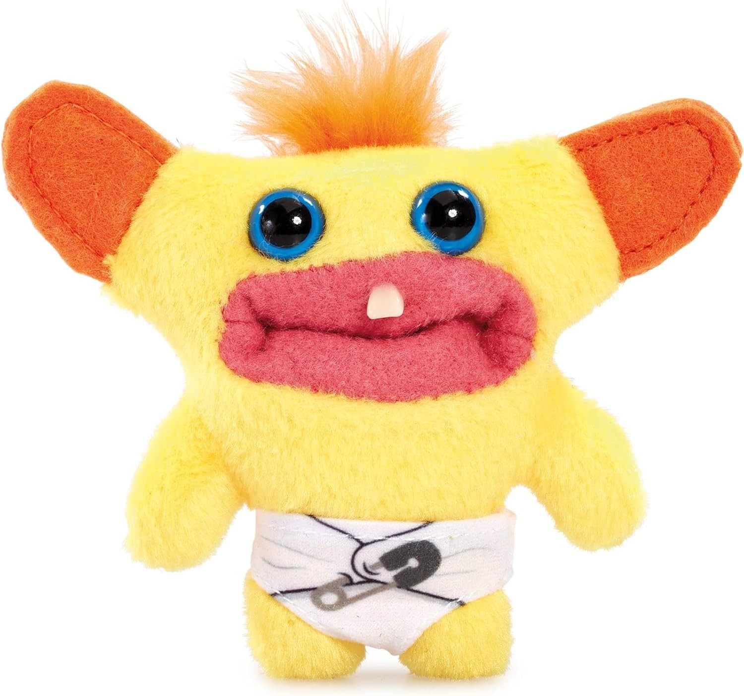 Fuggler Baby Fugg - S1 Yellow Grin Plush Mascot, 10cm Long, Polyester, Ages 6+