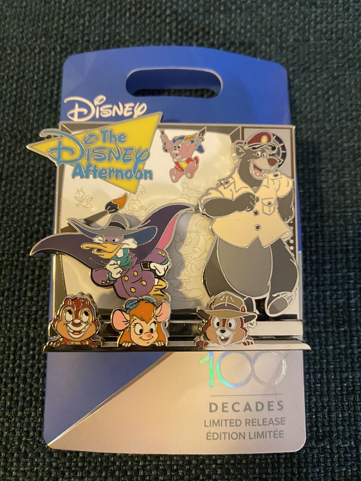 NEW Disney Afternoon 100 Decades Pin TaleSpin, Rescue Rangers, Darkwing Duck