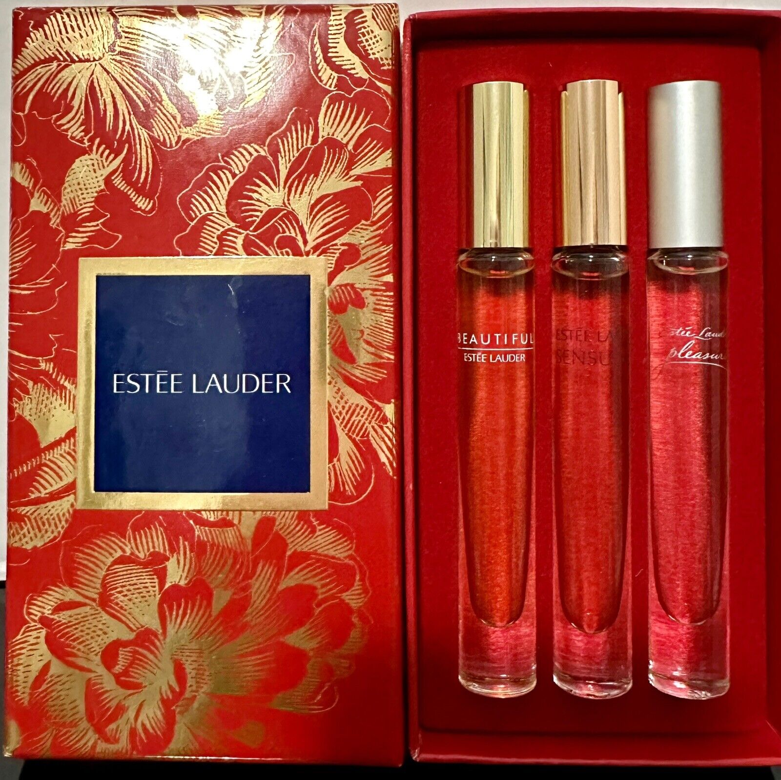 Estee Lauder Beautiful Pen Pals Parfum Set 3 Beautiful Pleasures Sensuous