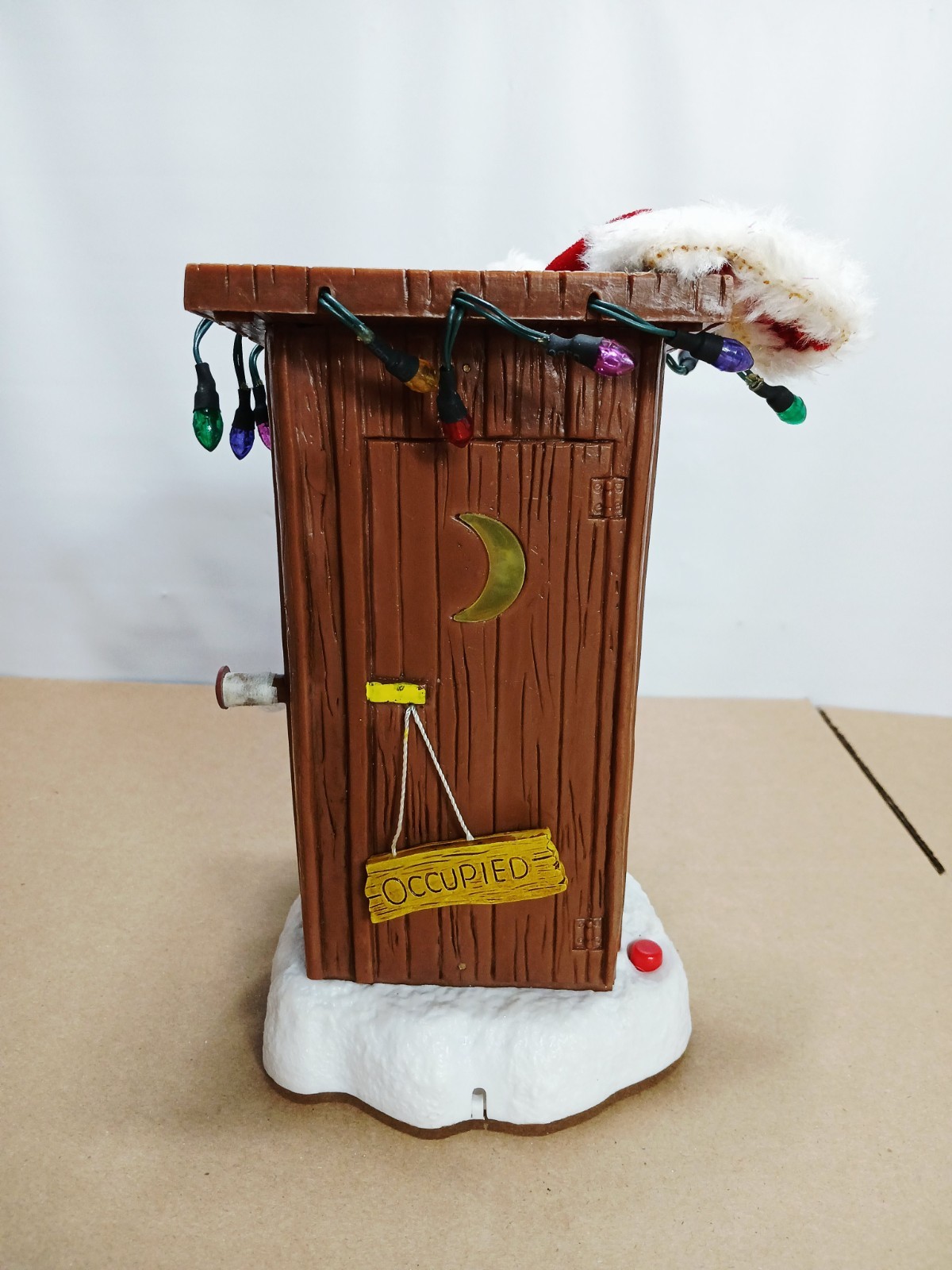 Gemmy Santa\'s Outhouse with Quirky Funny Sayings/Noises/Shaking/Lights - WORKS