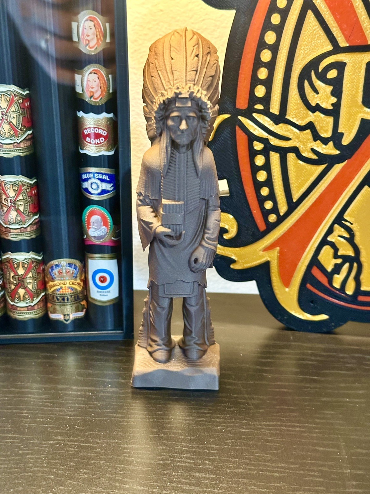 New Cigar Store Indian Chief Statue Resin Countertop Promotional 7” Tobacciana 