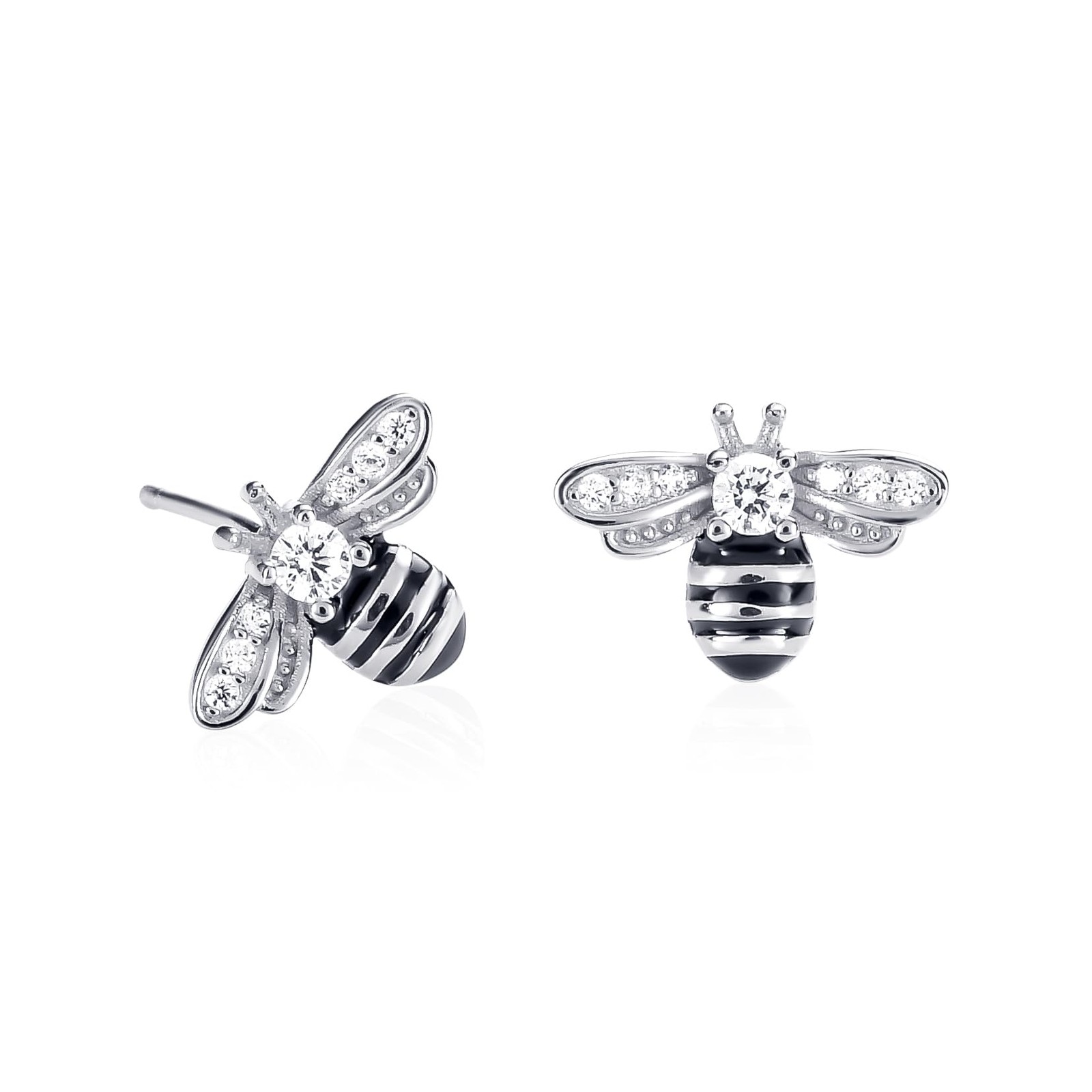 Namana Gold Bumble Bee Stud Earrings – 925 Sterling Silver Cute Bee Jewelry Gift