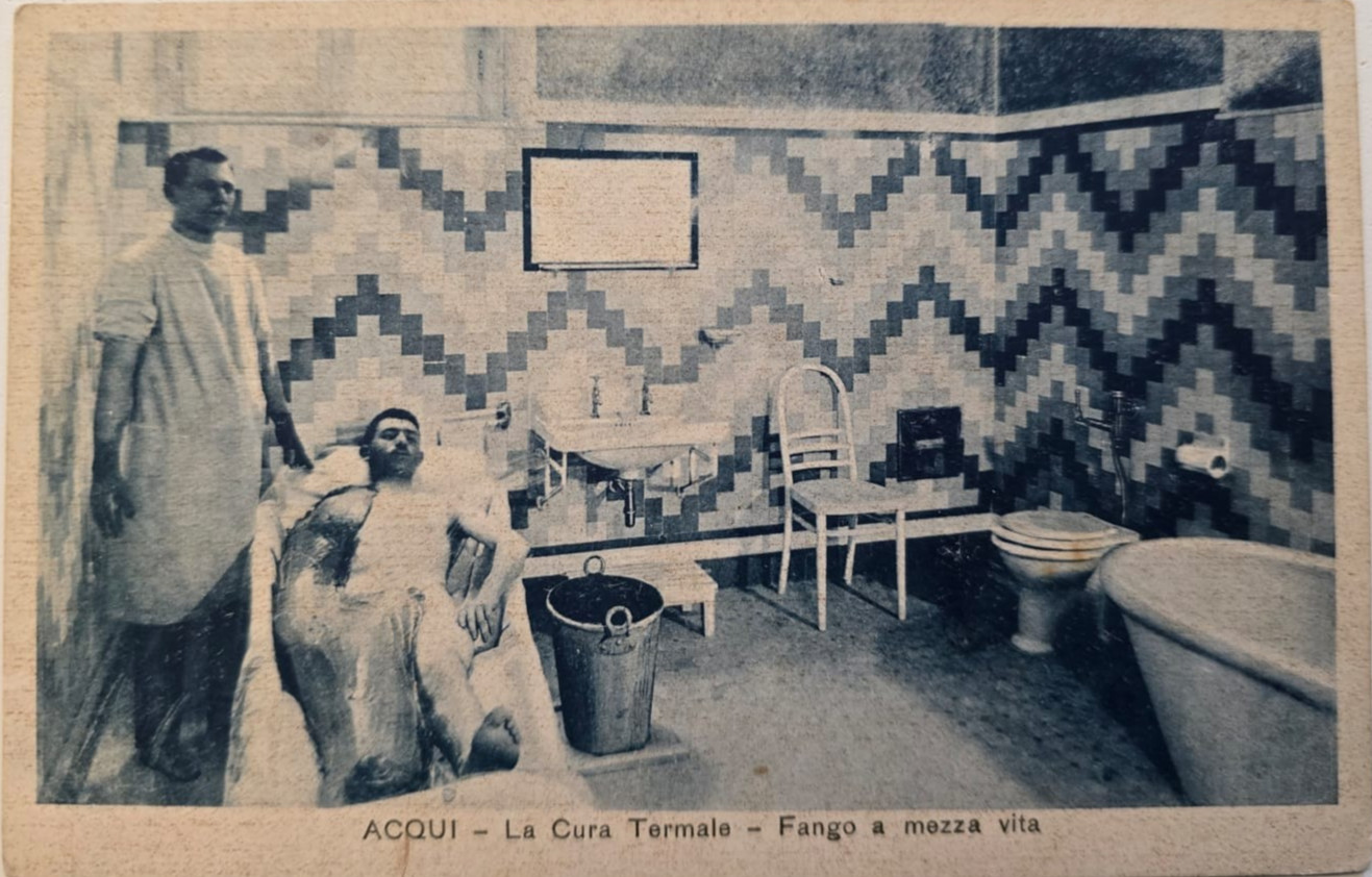 Postcard 1936 Acqui Terme Thermal Care Mud Half Life Small Travel DRA