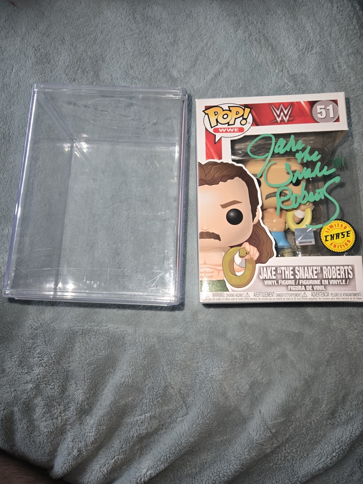 Funko Pop WWE Jake The Snake Roberts Signed Autograph Figure WWF 