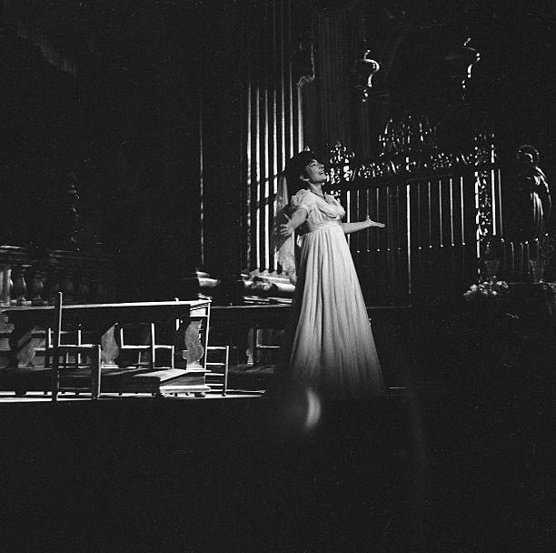 Maria Callas in Tosca of Giacomo Puccini Opera of Paris 1960s Old Photo