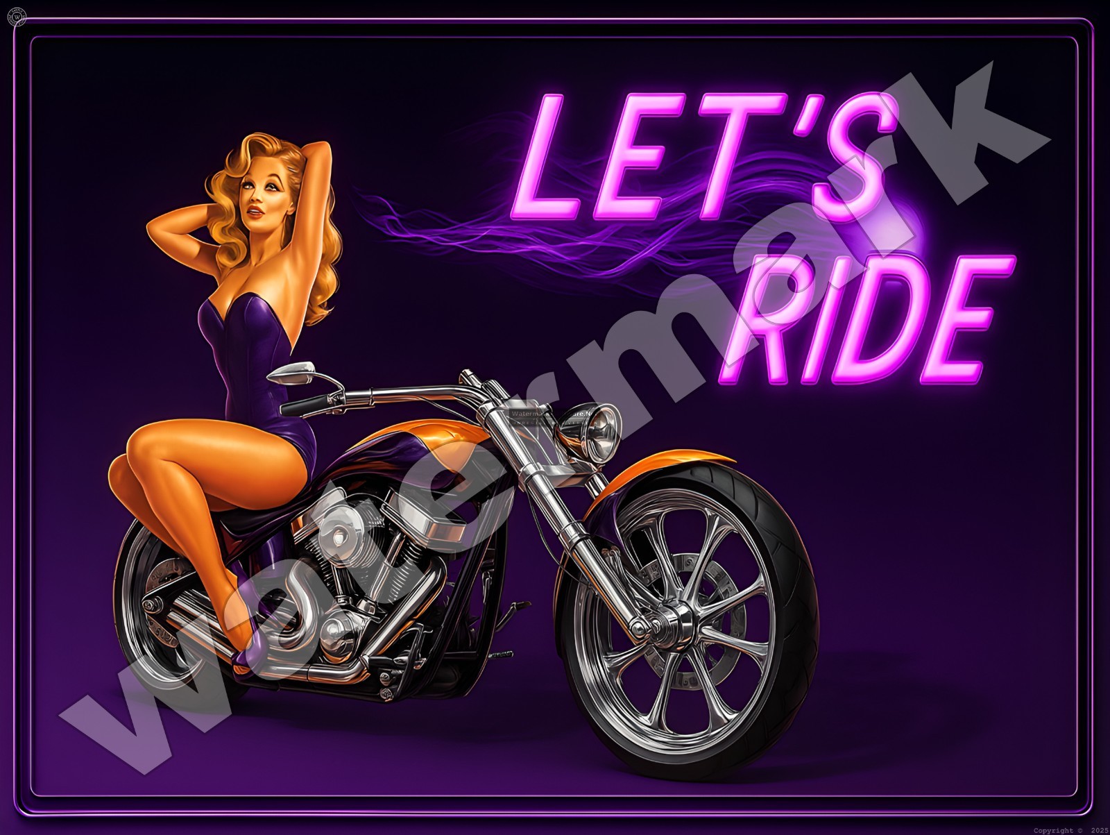 Let\'s Ride  Metal Sign 9\