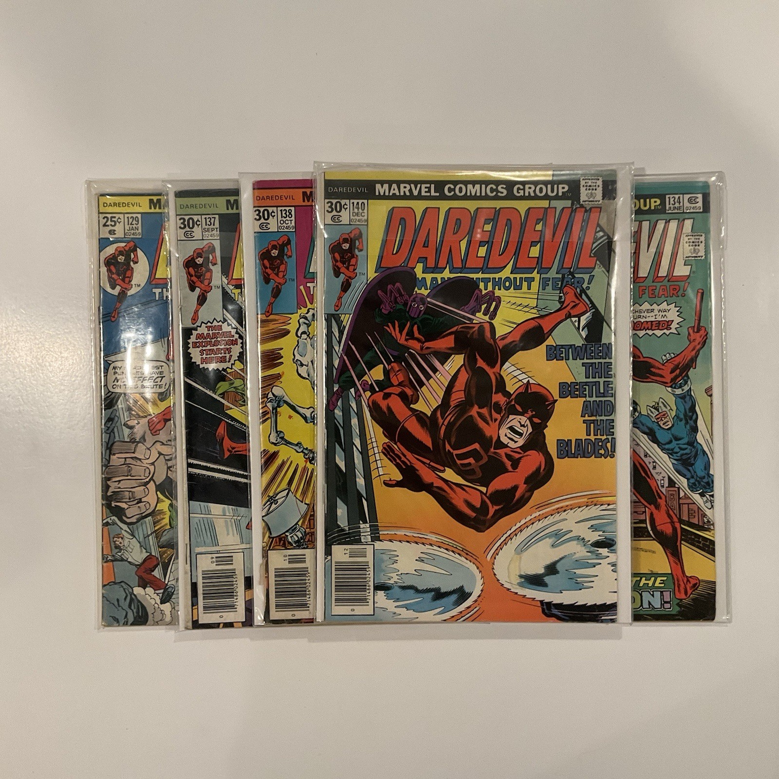 Daredevil Lot 128 129 130 133 134 135 136 137 138 139 140 Vg-Fn 1975 Marvel