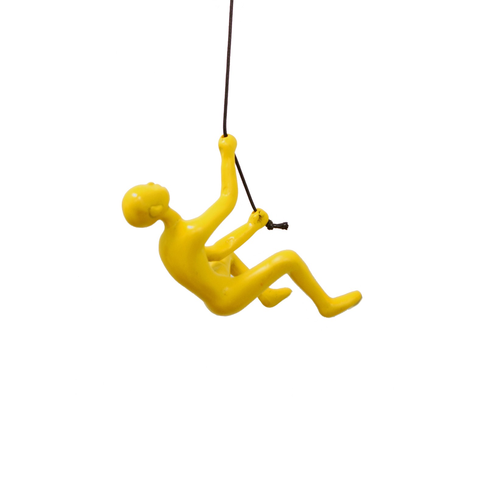 Climbing Man Classic Wall-Art Sculpture | Yellow
