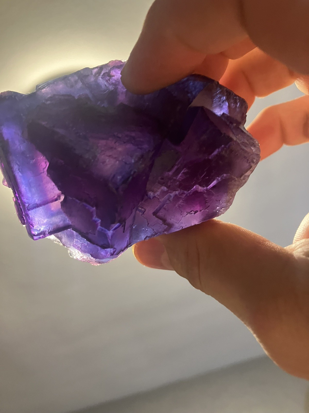 Purple and Sky Blue Zoned Illinois Fluorite Cave-In-Rock, Hardin Co., IL 390g