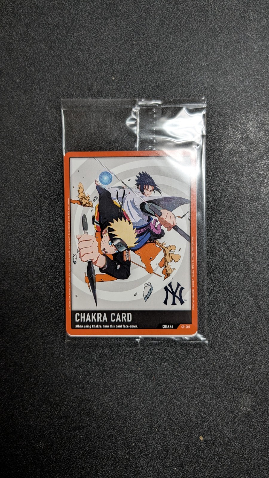 Bandai Naruto Card Game Chakra Card CP-001 Promo New York Yankees Ver.