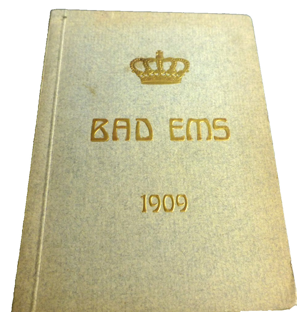 VINTAGE BOOK BAD ERMS GERMANY SPA BISMARCKPROMENADE 1909