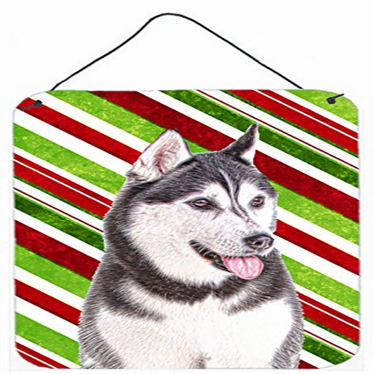 Caroline\'s Treasures KJ1168DS1216 Candy Cane Christmas Alaskan Malamute Metal