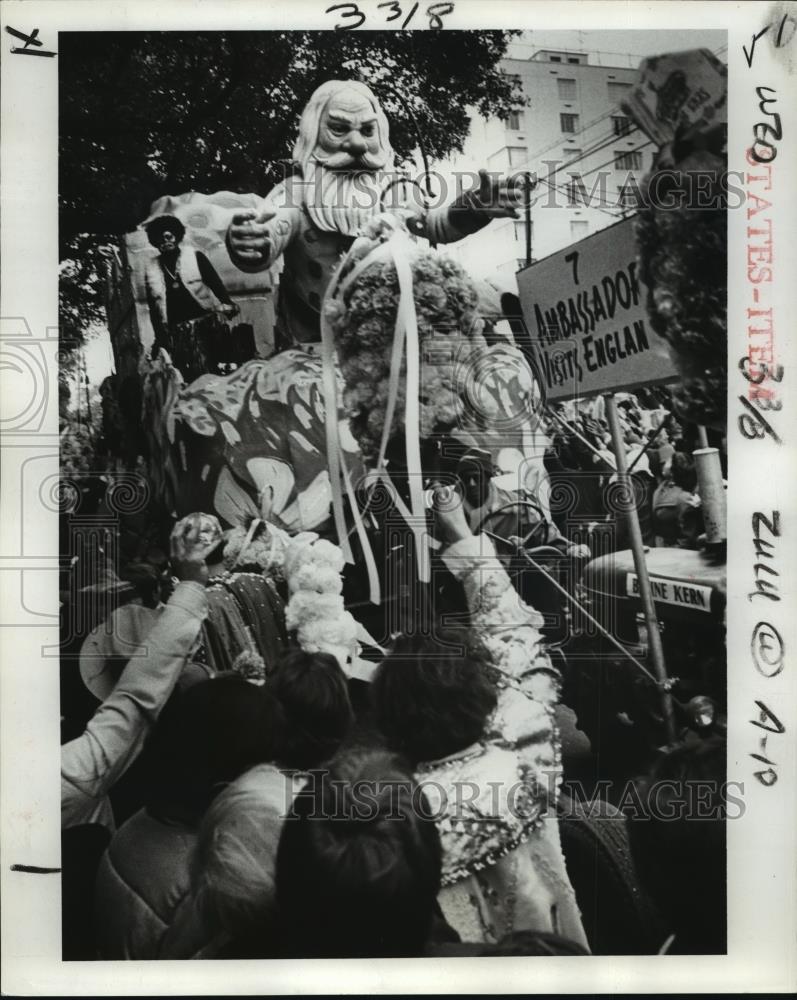 1978 Press Photo Carnival Parade- Zulu Parade Float #7 Ambassador Visits England