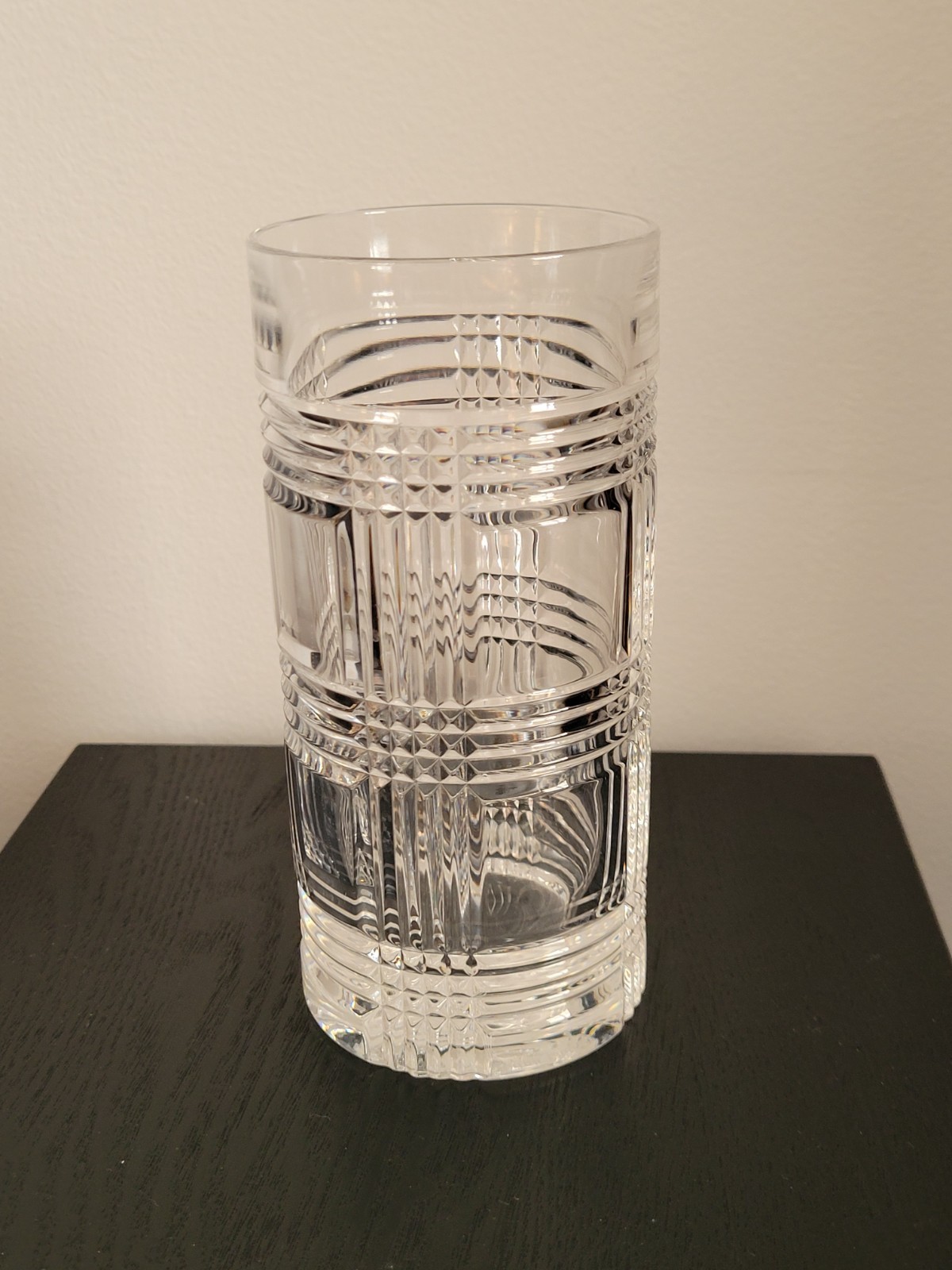 Ralph Lauren Glen Plaid Crystal Highball Tall Beverage Glasses Vintage Ralph Lauren Glen Plaid Crystal Highball Tall Beverage Glasses Vintage