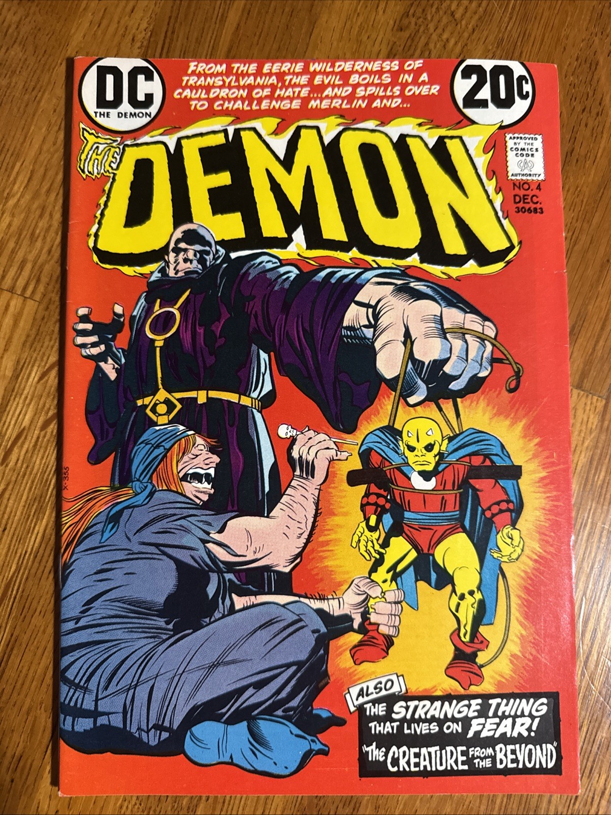 The Demon #4 1972 DC Comics Jack Kirby Story & Art Enemies Of Merlin Etrigan 🔑