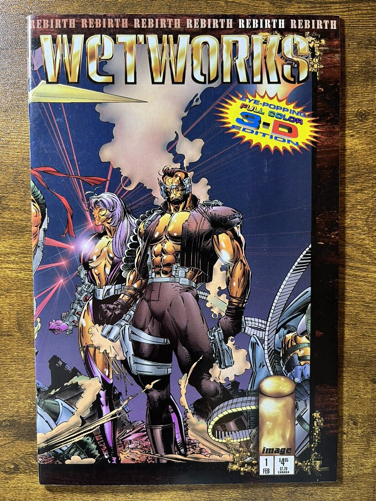 WETWORKS 1 WHILCE PORTAIO COVER 3-D VARIANT W/ 3-D GLASSES IMAGE COMICS 1998